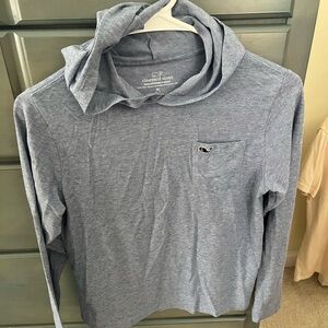 Vineyard Vines Kids Heather Blue Long Sleeve Tee